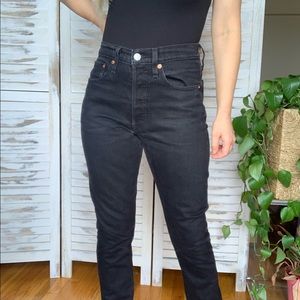 levi's 501 skinny black slate